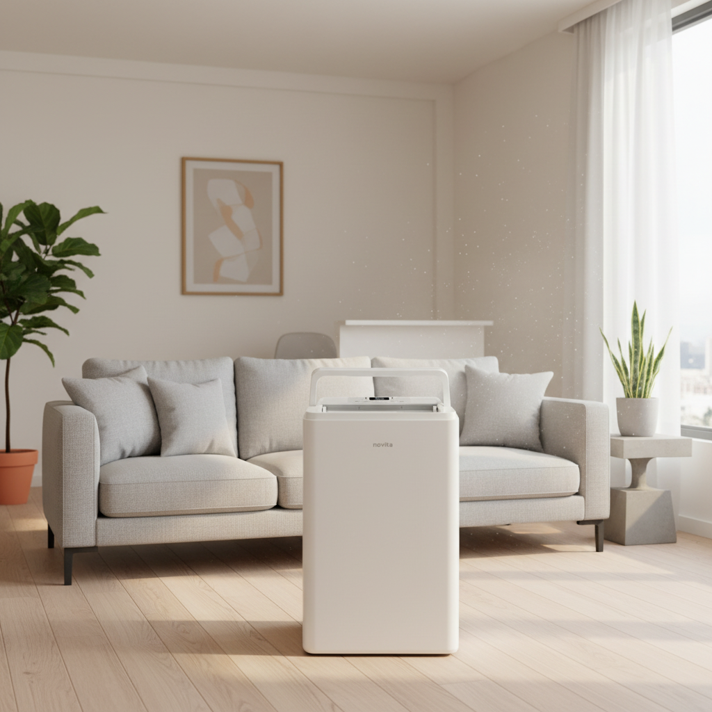 Novita ND25 – Powerful Dehumidifier | 25 L/day capacity for laundry rooms