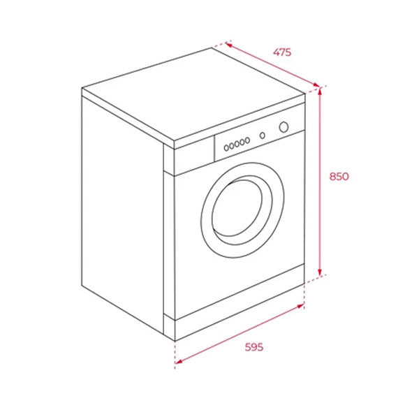 TK5 1480 Slim Free standing Washer Dryer with 15 programs, 8kg washing capacity & 6kg drying capacity
