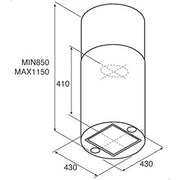 Baumatic BMECH43ISS Island Cooker Hood