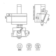 Baumatic BMECH9WVBL-3 90cm Vertical Wall Mounted Hood