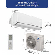 Gree iAiry32 White Inverter Wall Split AC 12C3 1.0 Ton | Cooler Aircon for Reliable Cooling