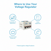 Andeli Voltage Stabilizer SVC 1500 VA 1.5 KW Single (1) Phase 80-250V