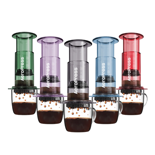 AeroPress Coffee Maker Clear & Colors 