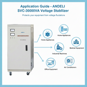 Andeli Voltage Stabilizer SVC 30000 VA 30 KW Single (1) Phase 110V