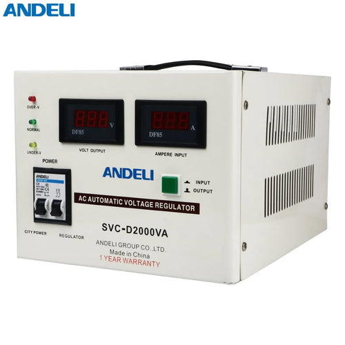 Andeli Voltage Stabilizer SVC 2000 VA 2 KW Single (1) Phase 220V Digital
