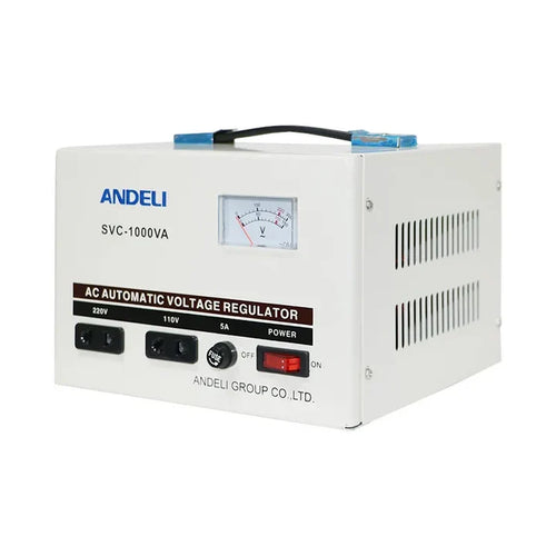 Andeli Fully Automatic AC Voltage Stabilizer SVC 1000 VA 1 KW Single (1) Phase 110V