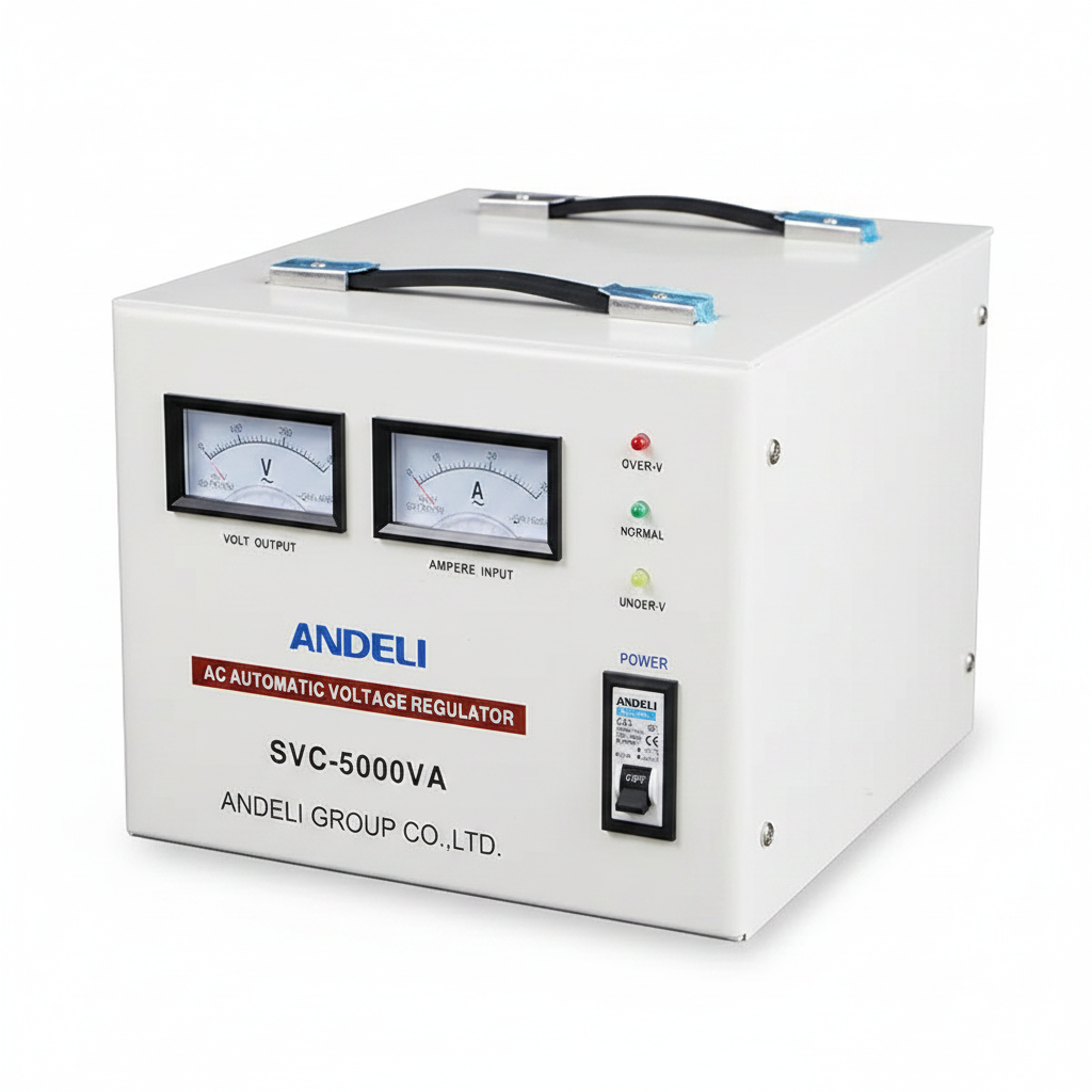 Andeli Fully Automatic Voltage Stabilizer SVC 5000 VA 5 KW Single (1) Phase