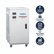 Andeli Voltage Stabilizer SVC 30000 VA 30 KW Single (1) Phase 220V Digital