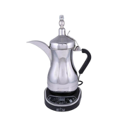 Arab Dalla Arabic Coffee Maker - Silver Design for Authentic Coffee Brewing
