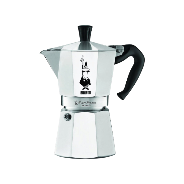 Bialetti Moka Express Coffee Maker – Silver Classic Stovetop Espresso Pot 3 cups