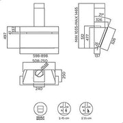 Baumatic BMECH9WVBL-3 90cm Vertical Wall Mounted Hood