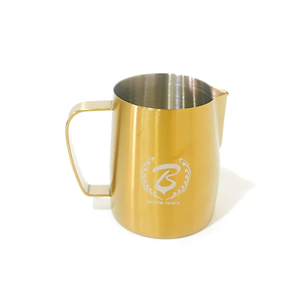 Barista Space Gold Milk Pitcher – Stainless Steel Jug for Latte Art 600ML