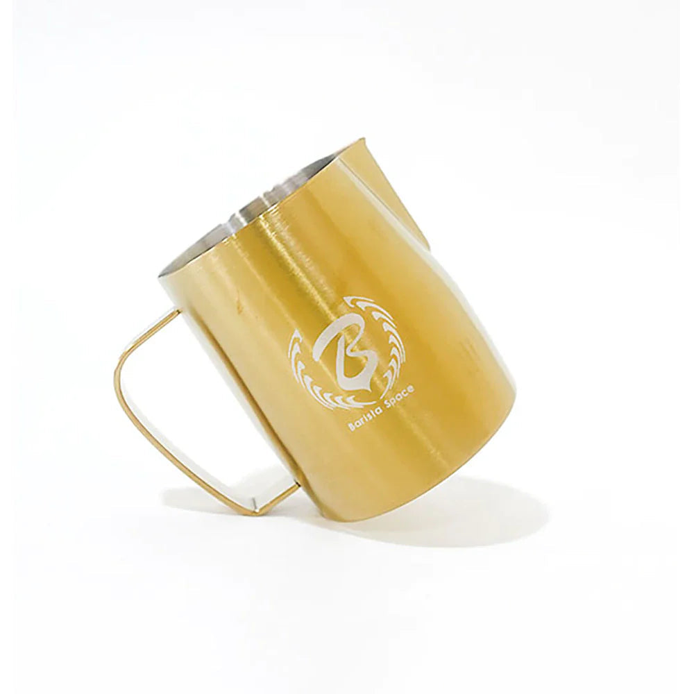 Barista Space Gold Milk Pitcher – Stainless Steel Jug for Latte Art 600ML
