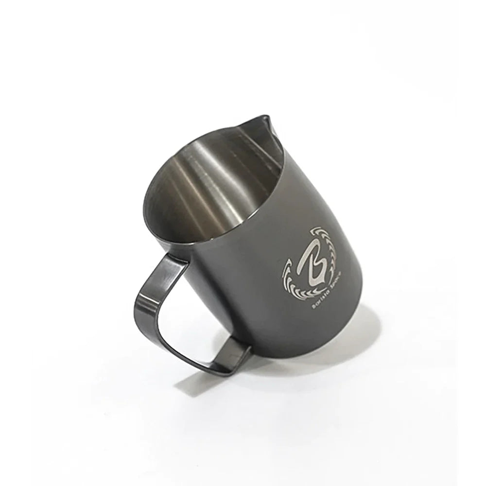 Barista Space Sandy Black Milk Pitcher – Non-Slip Finish 600ML