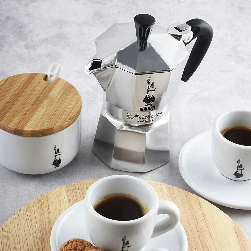 Bialetti Moka Express Coffee Maker – Silver Classic Stovetop Espresso Pot 3 cups