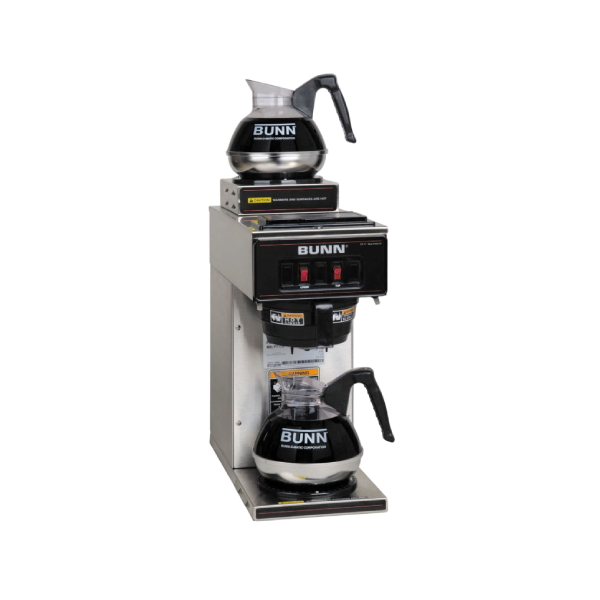 Bunn VP17A-2 12-Cup Pourover Coffee Brewer Stainless Steel Commercial-Grade Coffee Machine, Portable without Plumbing, Ideal for Office & Cafe