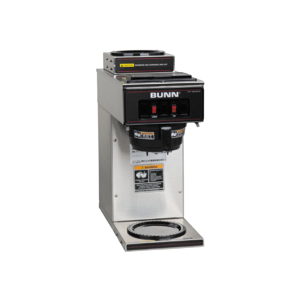 Bunn VP17A-2 12-Cup Pourover Coffee Brewer Stainless Steel Commercial-Grade Coffee Machine, Portable without Plumbing, Ideal for Office & Cafe