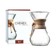 Chemex Classic Series 8-cup pour-over coffeemaker with the signature wood collar and leather cord. Packing case  Image2