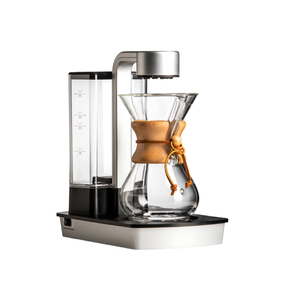 Chemex Ottomatic 2.0 Coffee Maker with Glass Carafe - Automatic Pour-Over Brewer for Hot & Iced Coffee ,Fits 3, 6, & 8 Cup Chemex Classic or Glass Handle Series