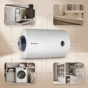 Ariston Electric Water Heater Horizontal BLU R, 80 L - White