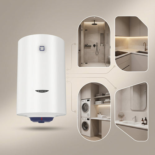 Ariston Electric Water Heater Vertical BLU R, 80 L - White