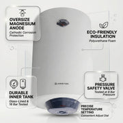 Ariston Electric Water Heater Vertical BLU R, 100 L - White