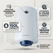 Ariston BLU R 150 Vertical Water Heater