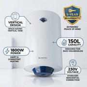 Ariston BLU R 150 Vertical Water Heater