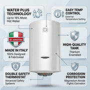 Ariston Electric Water Heater Vertical PRO1 R Italy, 100 Liter - White