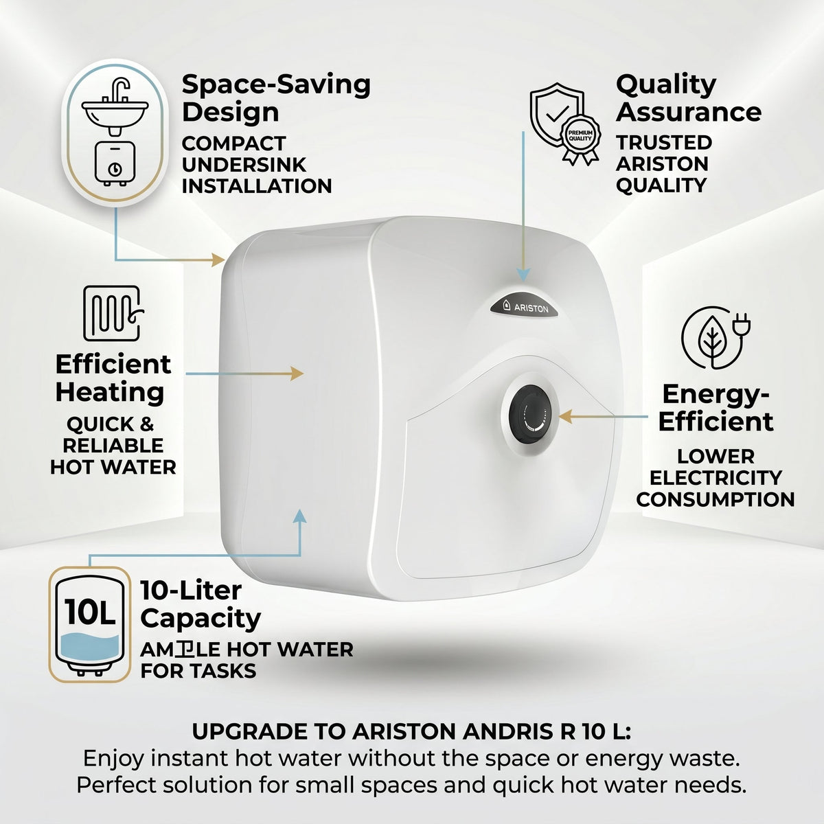 Ariston ANDRIS R 10 L Undersink Unvented Electric Storage Water Heater