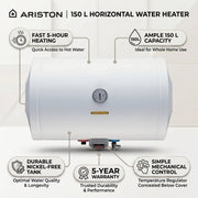 Ariston BLU R 150 Horizontal water heater