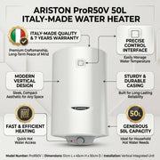 Ariston Water Heater Vertical Pro r 50v, 50 L