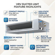 Daikin Ducted Splits for VRV Systems 2.0 Ton 7.0 kW 2.6 HP 24,000 Btu/h FXMQ63PBV1