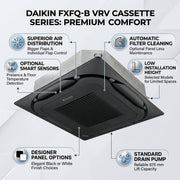 Daikin Cassette Splits for VRV Systems 3.0 Ton 10.6 kW 4.0 HP 36,000 Btu/h FXFQ100B White