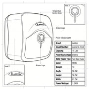 Ariston ANDRIS R 15 L Undersink Unvented Electric Storage Water Heater