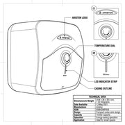 Ariston ANDRIS R 10 L Undersink Unvented Electric Storage Water Heater