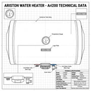 Ariston BLU R 200 Horizontal Water Heater