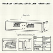 Daikin Ducted Split Air Conditioner 3.0 Ton 10.6 kW 4.0 HP 36,000 Btu/h FDMRN36AV1KU / RR36AV1KU