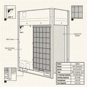 Daikin VRV Outdoor Unit 13.0 Ton 45.0 kW 16.0 HP 153,500 Btu/h RXYTQ16U5YF