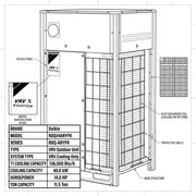 Daikin VRV Outdoor Unit 11.5 Ton 40.0 kW 14.0 HP 136,500 Btu/h RXQ14ARYFK