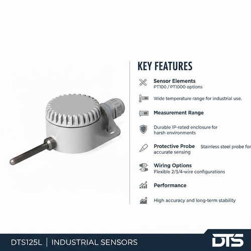 Akytec Temperature Sensor DTS125L PT100 / PT1000