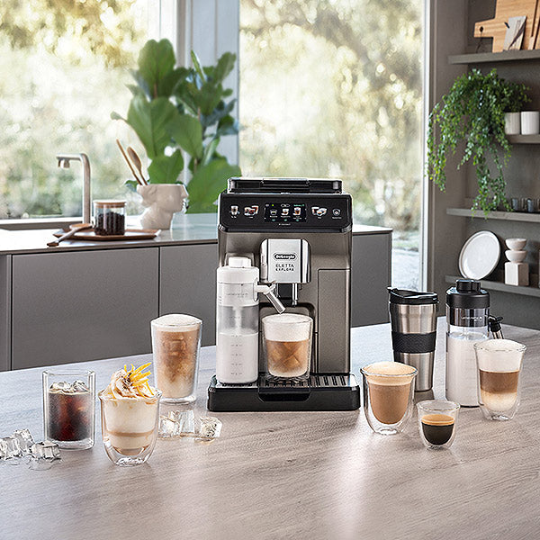 De Longhi ECAM450.55.G Eletta Explore Grey Automatic Coffee Machine - Black