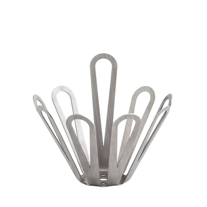 "E & B Lab Flower Wave coffee dripper in stainless steel