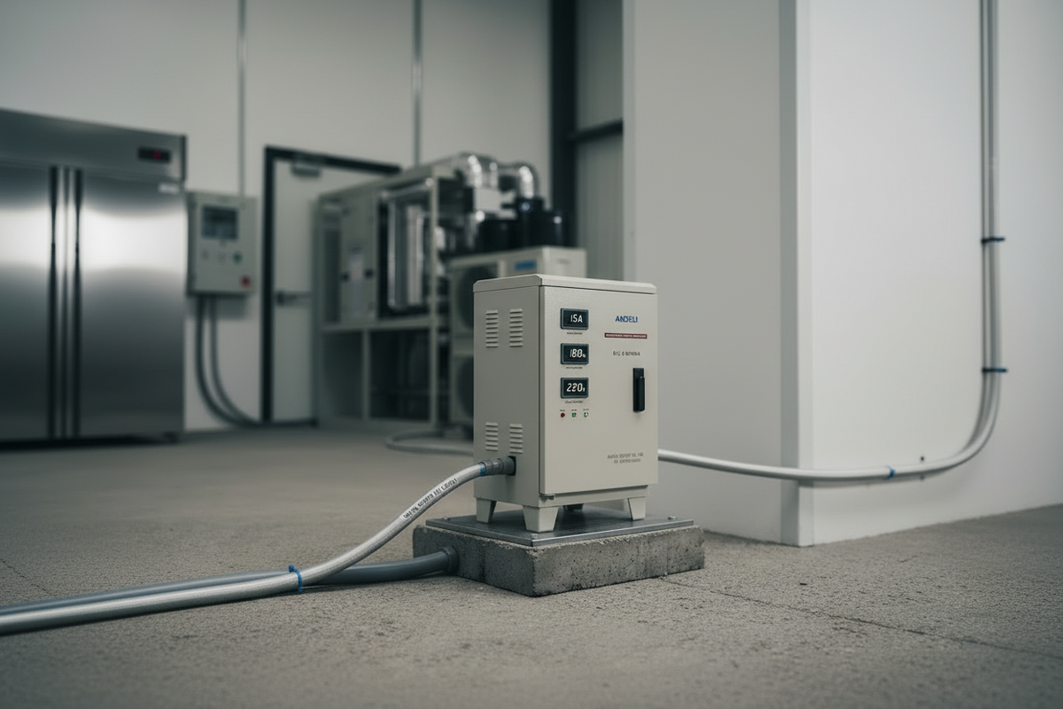 Andeli Fully Automatic Voltage Stabilizer SVC 10000 VA 10 KW Single (1) Phase 220V For Home Use