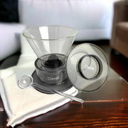Handy Brew Clever Dripper made of heat-resistant glass with an integrated shut-off valve and paper filter Gray image 5