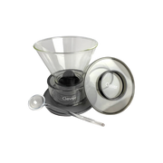 Clever NEW Coffee Dripper Official, Glass Style Coffee Maker Hassle-Free Ways Make Manual Pour Over Coffee & Cold Brew, 18 Fl Oz.