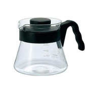 Hario V60 Coffee Server VCS-01B 450ml: Transparent body with black lid
