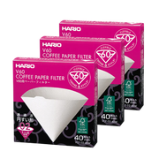 Hario V60 Coffee Paper Filter VCF-02-40W: Oxygen-bleached paper