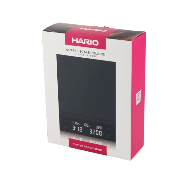 Hario Coffee Scale Polaris CST-2000-B 2000g: Black/White with Timer & Ratio Function