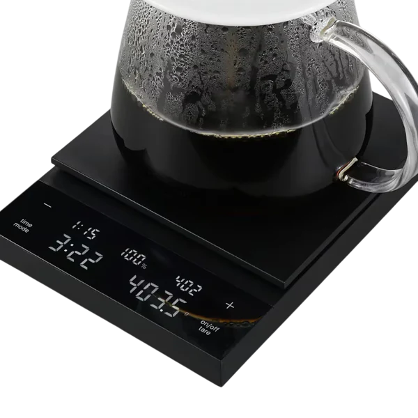 Hario Coffee Scale Polaris CST-2000-B 2000g: Black/White with Timer & Ratio Function